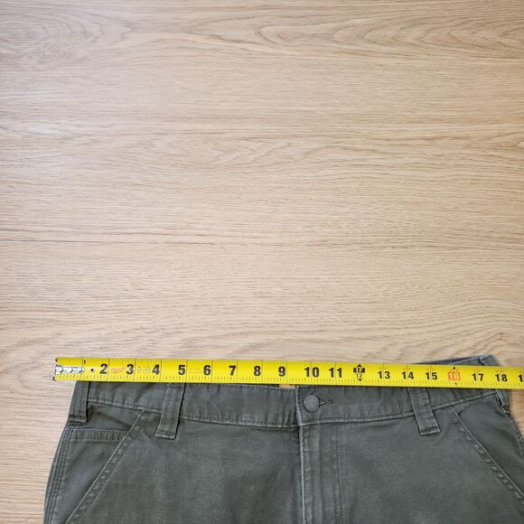 Carhartt Cargo Shorts Mens Size 36 Green Canvas Relaxed Fit Work Casual Utility - Picture 5 of 11